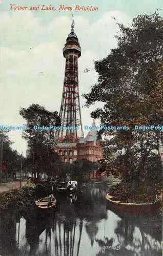R407864 New Brighton Tower and Lake Bunney