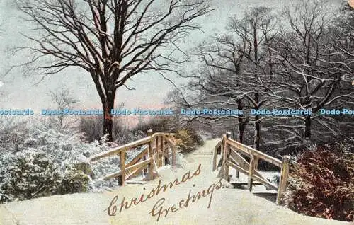 R403035 Weihnachtsgrüße Winterbrücke Hartmann Schnee Serie 3811 7 1906