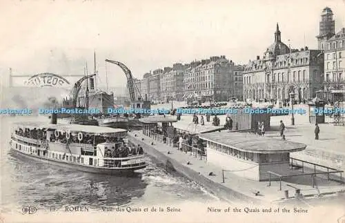 R403078 Rouen Niew of the Quais and of the Seine E Le Deley 1916