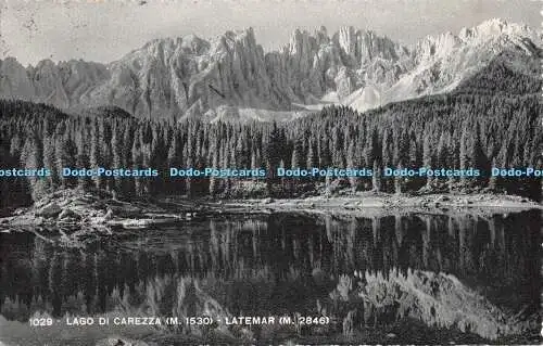 R403103 Lago di Carezza Latemar A Zardini Grafico Cesare Capello 1959