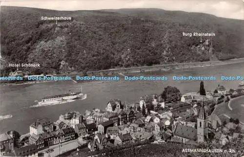 R404028 Assmannhausen a Rh Schweizerhaus Hotel Schöneck Burg Rheinstein V Pallma