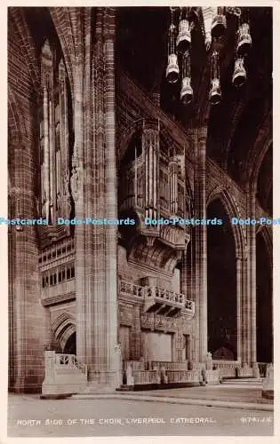 R404821 North Side of the Choir Liverpool Cathedral 91741 Valentines RP