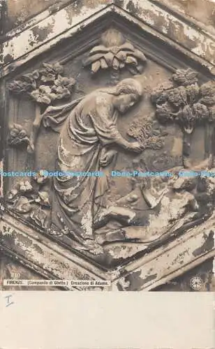 R404823 710 Firenze Campanile di Giotto Creazione di Adamo Fot Brogi N P G