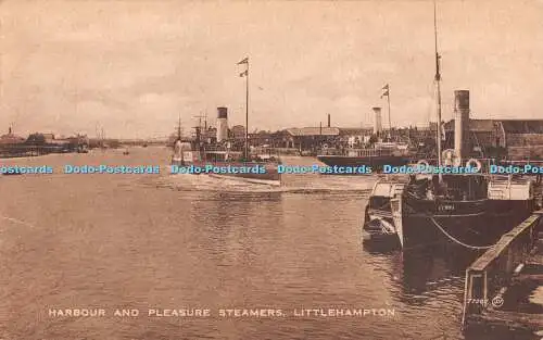 R404865 Harbour and Pleasure Steamers Littlehampton 77007 Valentines Carbotype S