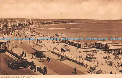 R405186 Weymouth The Esplanade E T W Dennis Super Sepia Serie 1944