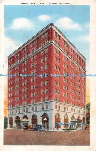 R406661 Hotel Van Cleve Dayton Ohio 59 Wilkie Bild und Puzzle E C Kropp