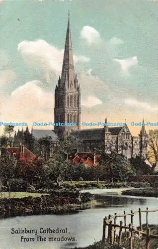 R406733 Kathedrale von Salisbury von den Wiesen Delittle Fenwick 1905 The Defco Ser