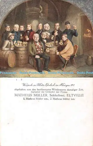R406799 Weinprobe zu Kloster Eberbach im Rheingau 1847 Matheus Müller Sektkeller