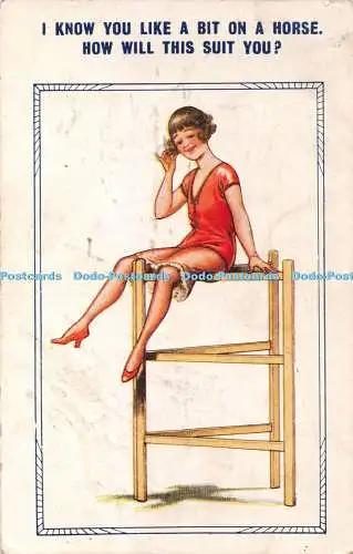 R408051 Ich weiß Sie mögen ein bisschen auf einem Pferd Wie passt das zu Ihnen Bamforth Comic S