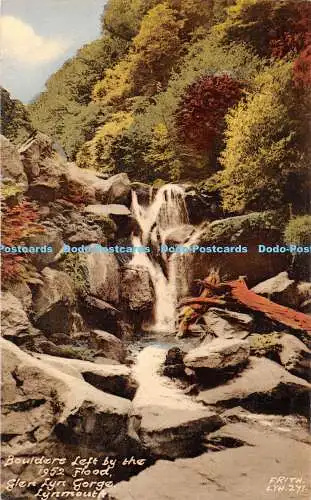 R408122 Lynmouth Glen Lyn Gorge Boulders Left by the Flood F Frith 1952