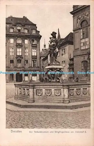 R408277 Dresden Der Turkenbrunnen und Dinglingerhaus am Judenhof 5 Bertha Zilles