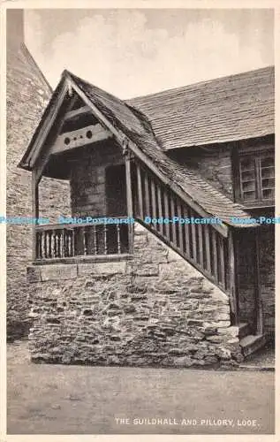 R408335 Looe The Guildhall and Pranger Postkarte