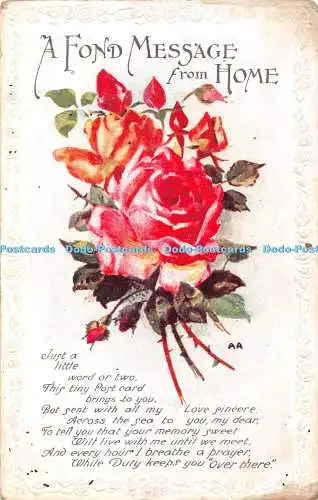 R408391 A Fond Message from home Roses M and L National Series