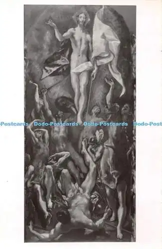 R408792 Museo del Prado Greco La Auferstehung Postkarte