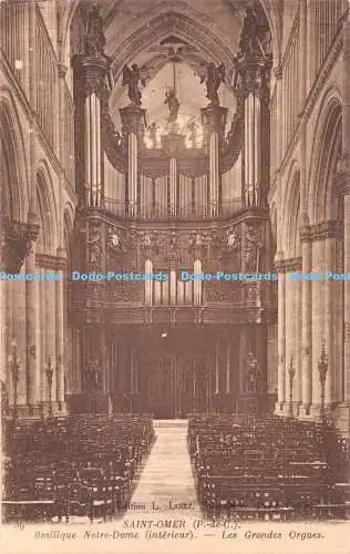 R408894 Saint Omer P de C Basilique Notre Dame Interieur Les Grandes Orgues L Lo