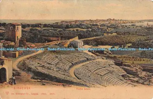 R410860 Siracusa Teatro Greco Dr Trenkler 1904 3939 NB Sul lato anteriore della