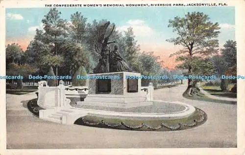 R412664 Fla Jacksonville Riverside Park The Confederate Women Memorial Monument