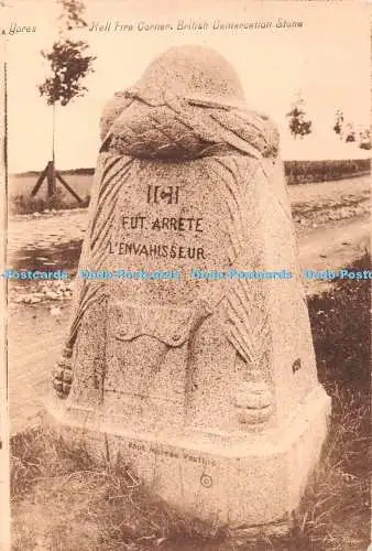 R408924 Ypern Hell Fire Corner British Demarcation Stone Liegeoise Legia