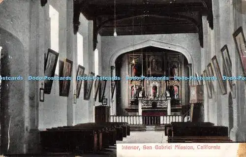 R410918 Interior San Gabriel Mission California No Z 6 Newman Company On the Roa