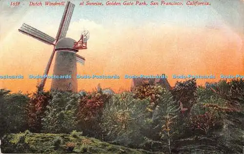 R412718 California San Francisco Golden Gate Park Dutch Windmill at Sunrise Edwa