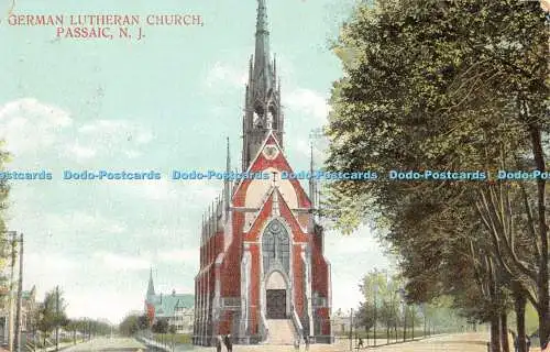 R410936 Deutsche Lutherische Kirche Passaik N J 248 135 1908