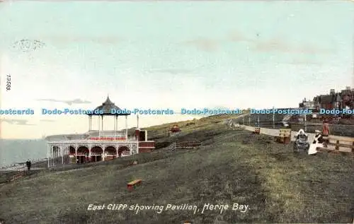 R412860 Herne Bay East Cliff zeigt Pavillon The Wrench Serie Nr. 13589 1910