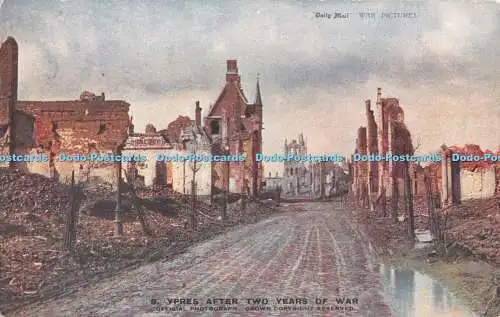 R411072 Daily Mail War Pictures D Ypern after two years of War Crown Censor Seri