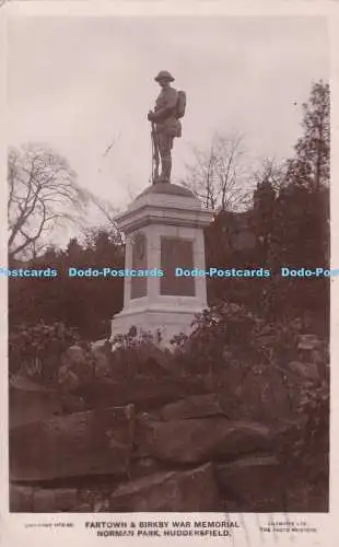 R409211 Huddersfiled Fartown and Birkby War Memorial Norman Park Lilywhite The P