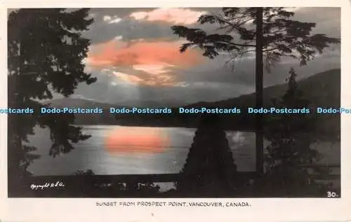 R412958 Kanada Vancouver Sonnenuntergang vom Prospect Point Gower Sutton 1947