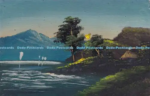 R409240 Berg und Fluss Postkarte