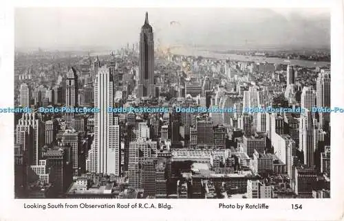 R413028 Blick nach Süden vom Aussichtsdach des R C A Bldg Ratcliffe 1952