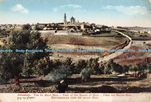 R411324 Jerusalem Vue du Mont Sion Blick auf den Berg Zion Vista del Monte Sion Ge