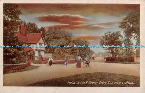 R409658 Swiss Lodge and Green Drive Entrance Lytham The Milton Fac Simile Series