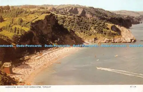R411681 Oddicombe Beach von Babbacombe Torquay KT 114 Cotman Color Jarrold
