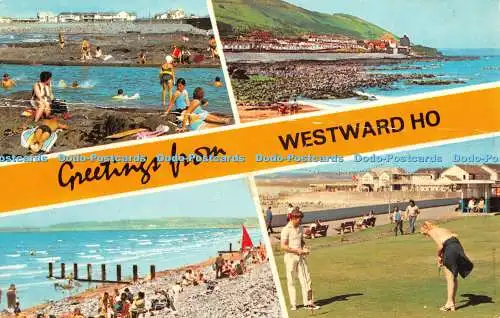 R413511 Grüße aus Westward Ho von der Promenade The Putting Green Photo Pr