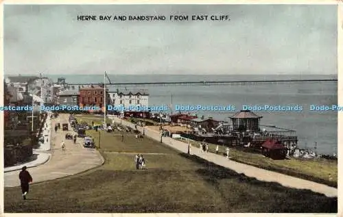 R415418 Herne Bay and Bandstand From East Cliff E T W Dennis 1945