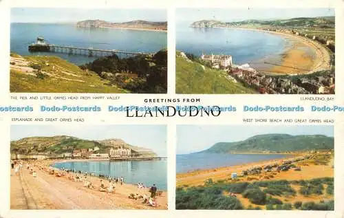 R409957 Grüße von Llandudno Cotman Color Jarrold and Sons RP