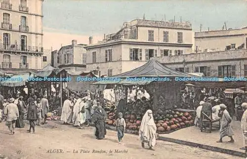 R411966 97 Alger La Place Randon le Marche 1905