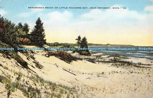 R417750 Mich Menonoqua Beach on Little Traverse Bay Near Petoskey Northern Studi