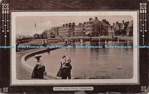R410219 Modell Yacht Teich Felixstowe 1916