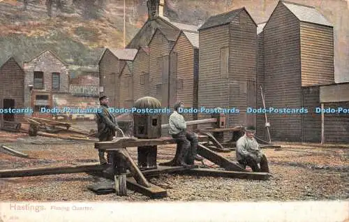 R414001 Hastings Angeln Viertel Bild Briefpapier Autochrom