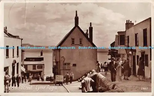 R417893 Lyme Regis Broad Street Photo Precision English Series