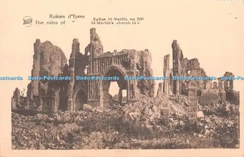 R414210 Die Ruinen von Ypern St Martin Kirche Legia