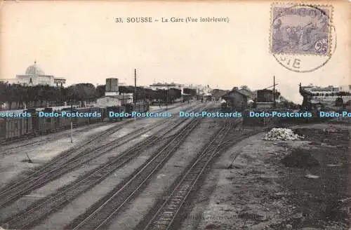 R412402 33 Sousse La Gare Vue interieure Phototypie Combier Macon