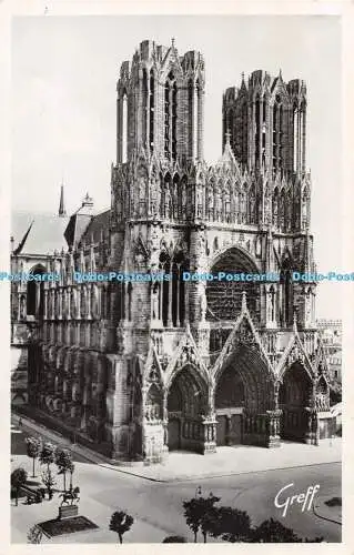 R418443 Reims Marne La Cathedrale Fassade Greff