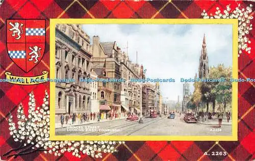 R416559 Wallace Princes Street Looking East Edinburgh A2258 A2263 Art Colour Val
