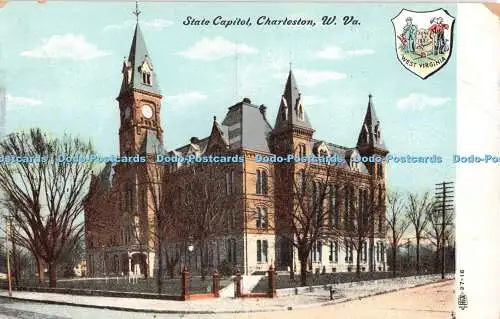 R414701 Charleston W Va State Capital illustrierte Postkarte und Neuheit