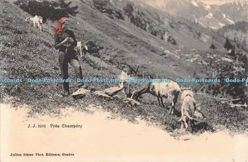 R414707 Pres Champery Jullien Freres Postkarte