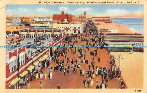 R414734 Asbury Park N J Vogelperspektive vom Casino mit Promenade und Strand Sa