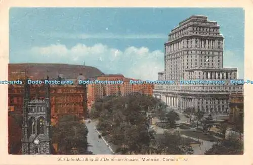 R414750 Canada Sun Life Building and Dominion Square Montreal Photogelatine Engr